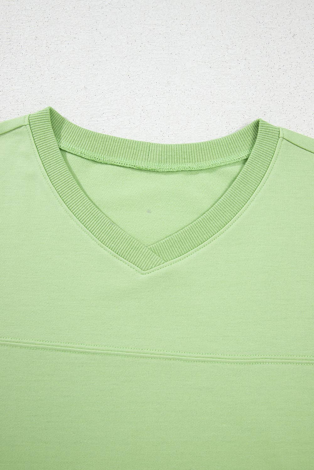Solid Loose V-Neck Half Sleeve Tee and Shorts Set